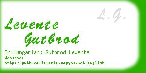 levente gutbrod business card